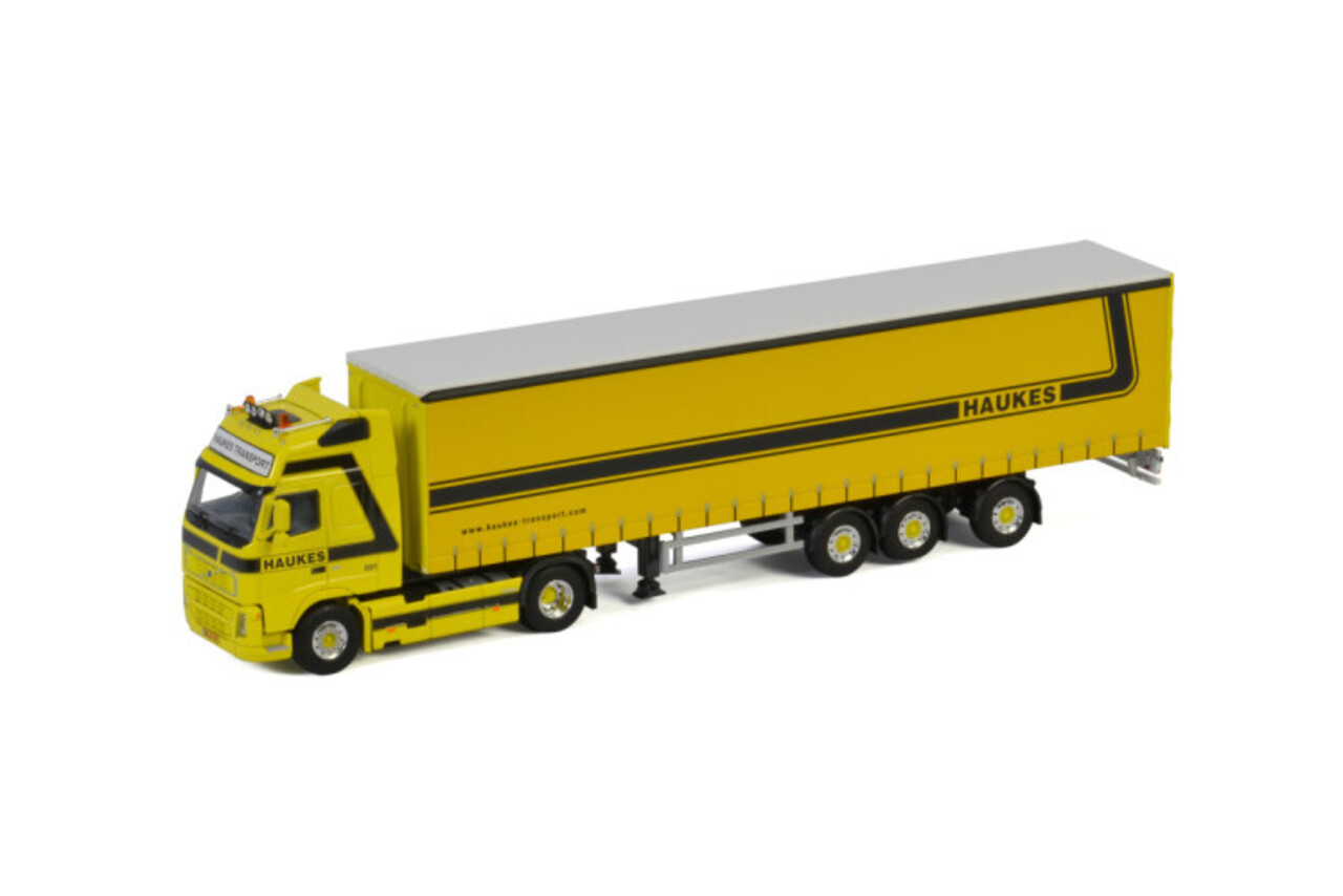 Volvo Volvo FH2 Globetrotter XL 4x2 + Curtainside Semitrailer Tridec 3 axle 'Haukes'  - 1:50 - WSI Models