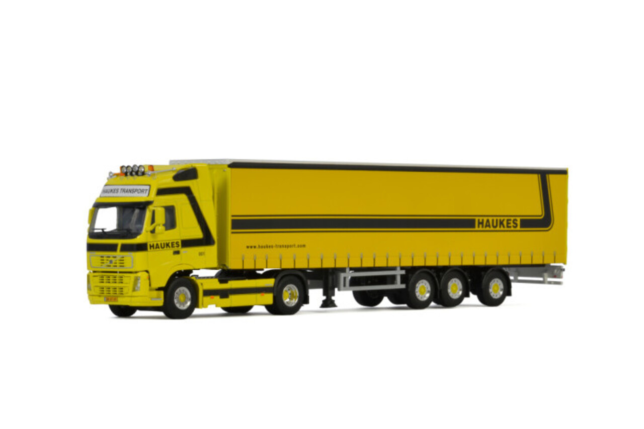 Volvo Volvo FH2 Globetrotter XL 4x2 + Curtainside Semitrailer Tridec 3 axle 'Haukes'  - 1:50 - WSI Models