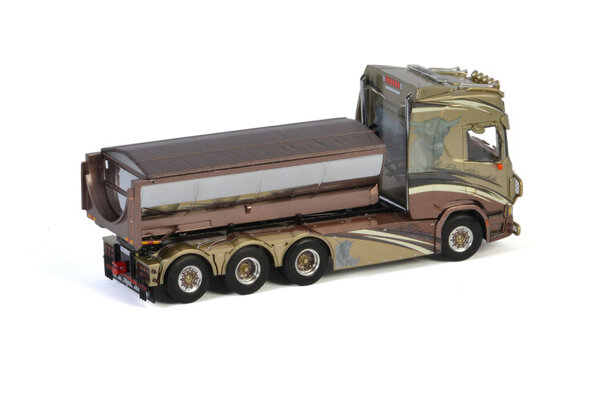 Scania Scania R Highline CR20H Rigid Truck 8x4 Hooklift System + Hooklift Container Asphalt 'Per Broddes' - 1: 50 - WSI Models