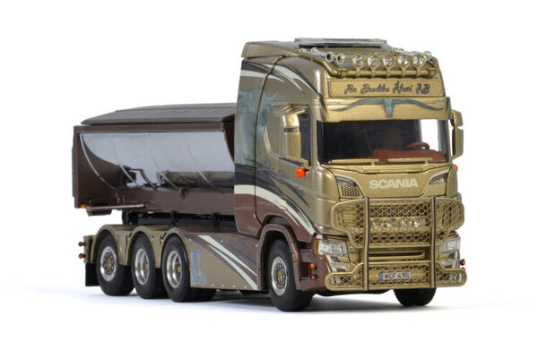 Scania Scania R Highline CR20H Rigid Truck 8x4 Hooklift System + Hooklift Container Asphalt 'Per Broddes' - 1: 50 - WSI Models