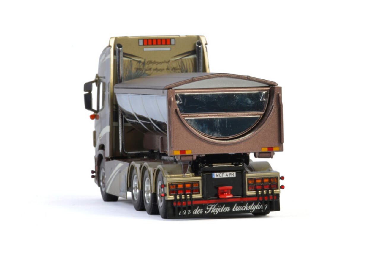 Scania Scania R Highline CR20H Rigid Truck 8x4 Hooklift System + Hooklift Container Asphalt 'Per Broddes' - 1: 50 - WSI Models