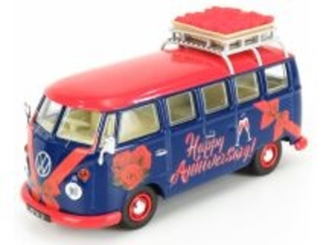 Volkswagen Volkswagen T1 Minibus 1961 + Roof Rack 'Happy Anniversary' - 1:43 - Corgi