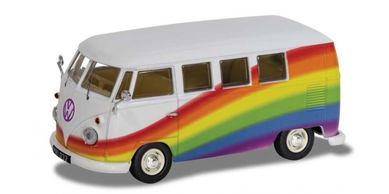 Volkswagen Volkswagen T1 Minibus 1961 'Peace & Love Rainbows' - 1:43 - Corgi