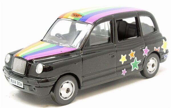 Austin Austin London Taxi LTI TX4 2007 'Peace & Love' - 1:36  - Corgi