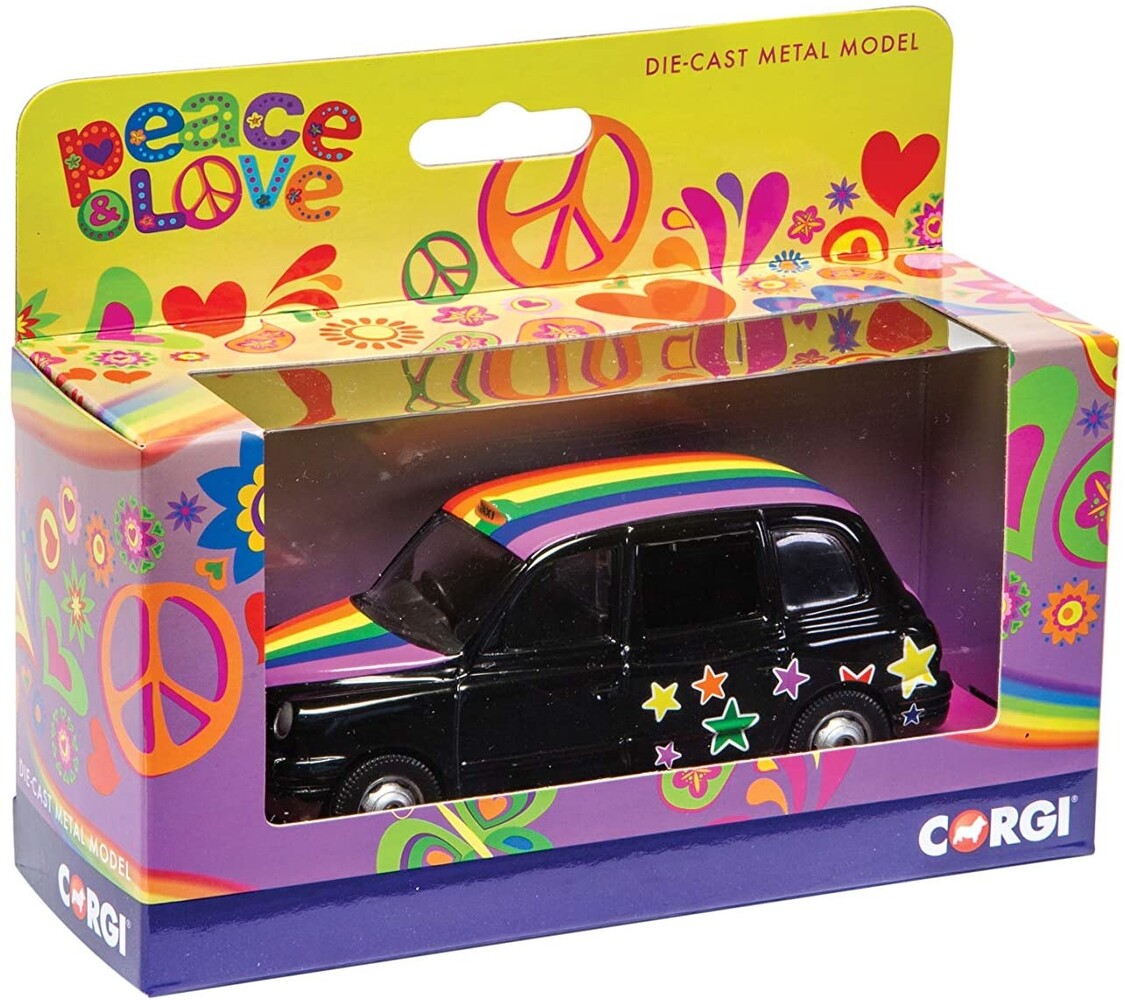 Austin Austin London Taxi LTI TX4 2007 'Peace & Love' - 1:36  - Corgi