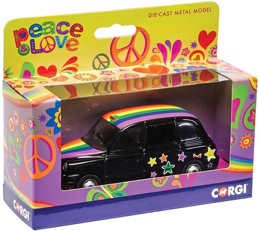 Austin Austin London Taxi LTI TX4 2007 'Peace & Love' - 1:36  - Corgi