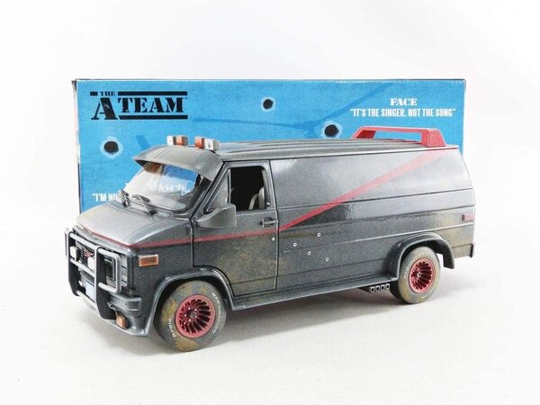 Movie Memorabilia GMC Vandura 'The A-Team' 1983 (Weathered Version) - 1:18 - Greenlight Movie Memorabilia GMC Vandura 'The A-Team' 1983 (Weathered Version) - 1:18 - Greenlight