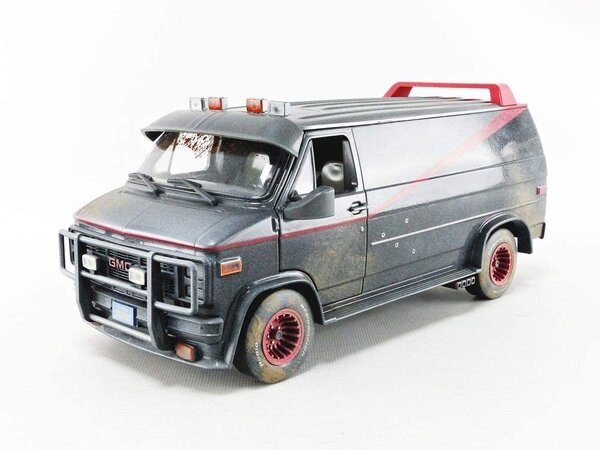 Movie Memorabilia GMC Vandura 'The A-Team' 1983 (Weathered Version) - 1:18 - Greenlight Movie Memorabilia GMC Vandura 'The A-Team' 1983 (Weathered Version) - 1:18 - Greenlight