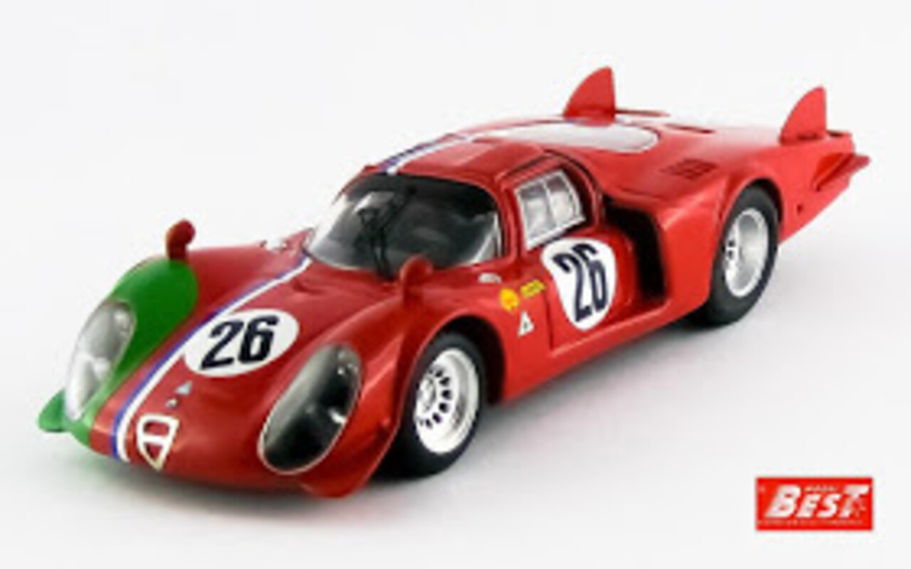 Alfa Romeo Alfa Romeo 33.2 LM #26 1000km Monza (Italy) 1968 - 1:43 - Best Model Alfa Romeo Alfa Romeo 33.2 LM #26 1000km Monza (Italy) 1968 - 1:43 - Best Model