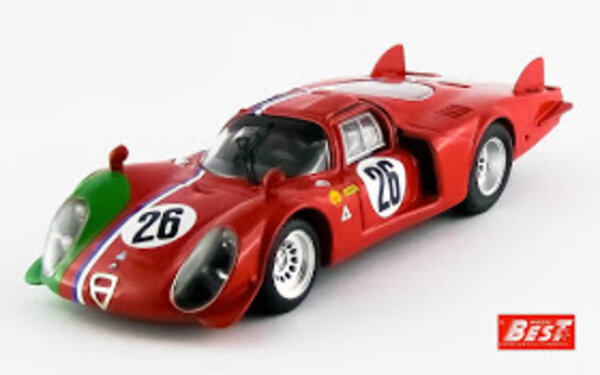 Alfa Romeo Alfa Romeo 33.2 LM #26 1000km Monza (Italy) 1968 - 1:43 - Best Model Alfa Romeo Alfa Romeo 33.2 LM #26 1000km Monza (Italy) 1968 - 1:43 - Best Model