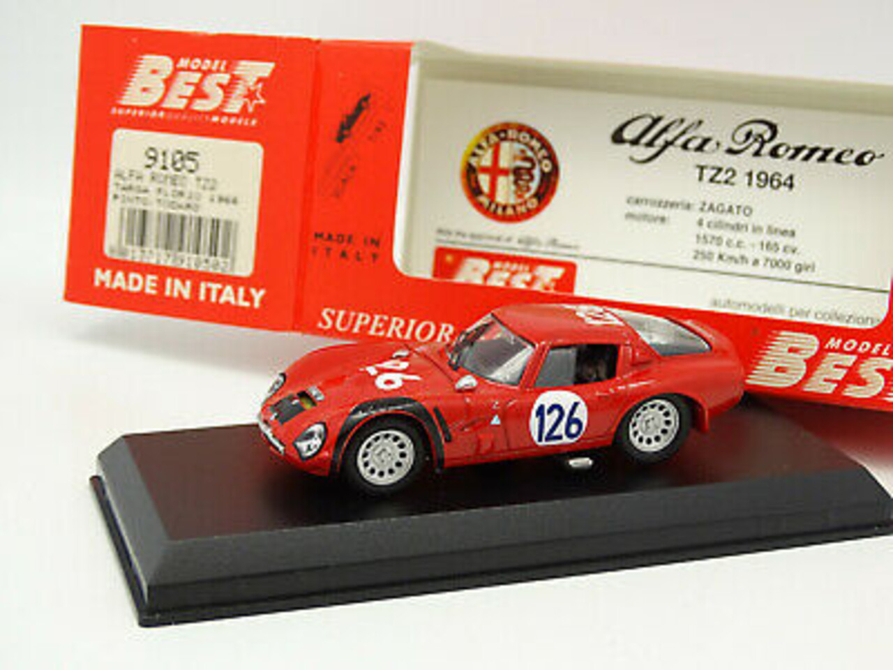 Alfa Romeo Alfa Romeo TZ2 #126 Targa Florio (Sicily) 1966 - 1:43 - Best Model Alfa Romeo Alfa Romeo TZ2 #126 Targa Florio (Sicily) 1966 - 1:43 - Best Model