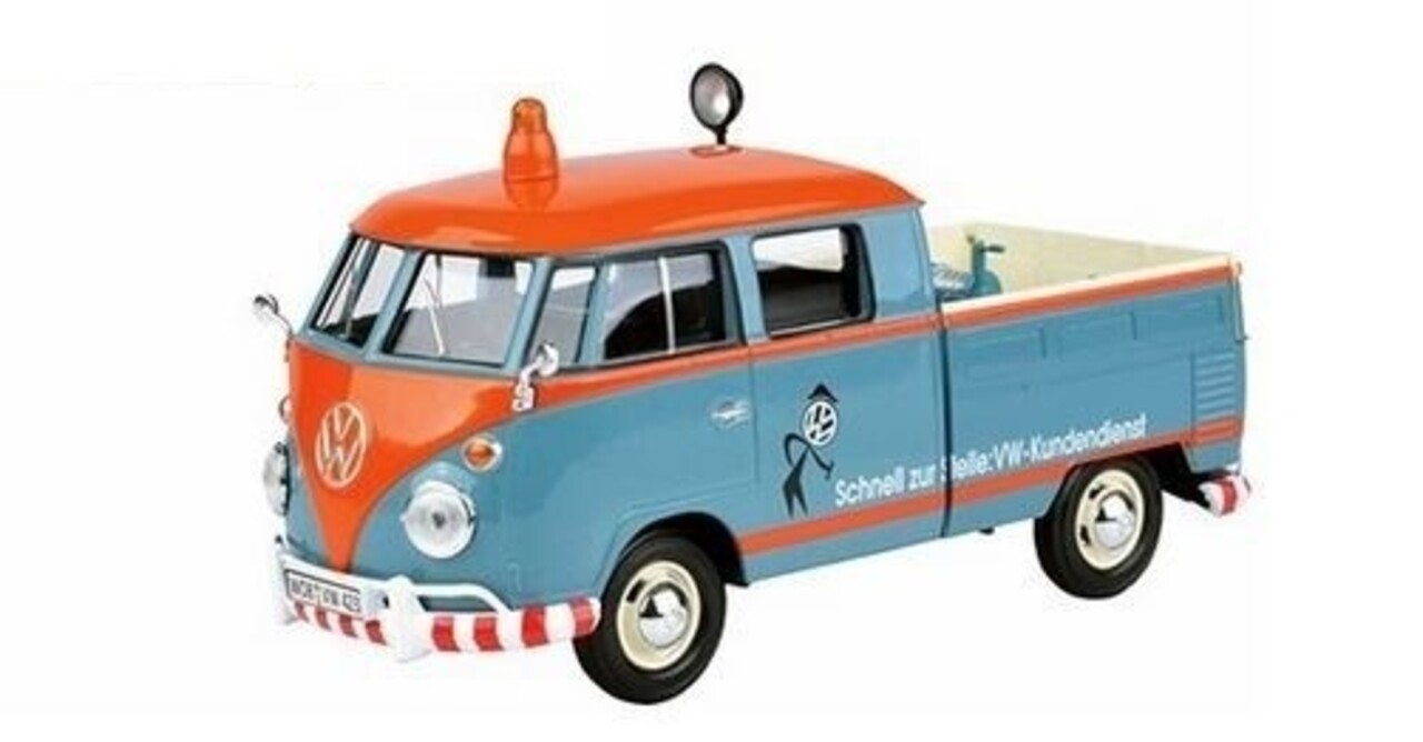 Volkswagen Volkswagen T1 (Type 2) Pick Up VW Kundendienst + Jack + Winch - 1:24 - Motor Max