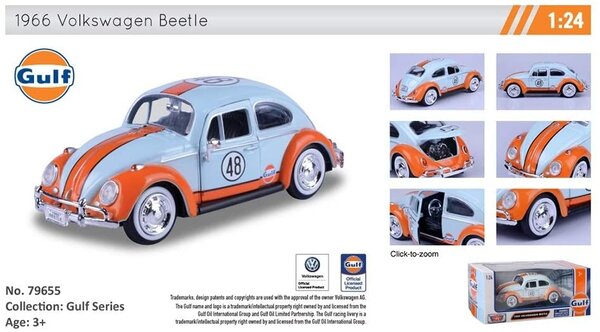 Volkswagen Volkswagen Beetle #48 Gulf 1966 - 1:24 - Motor Max