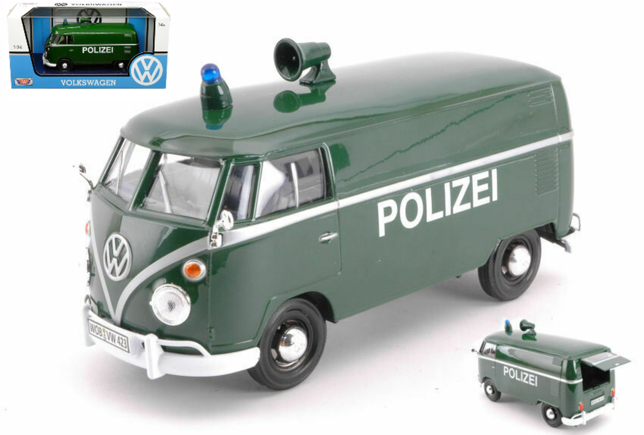 Volkswagen Volkswagen T1 (Type 2) Delivery Van Polizei - 1:24 - Motor Max