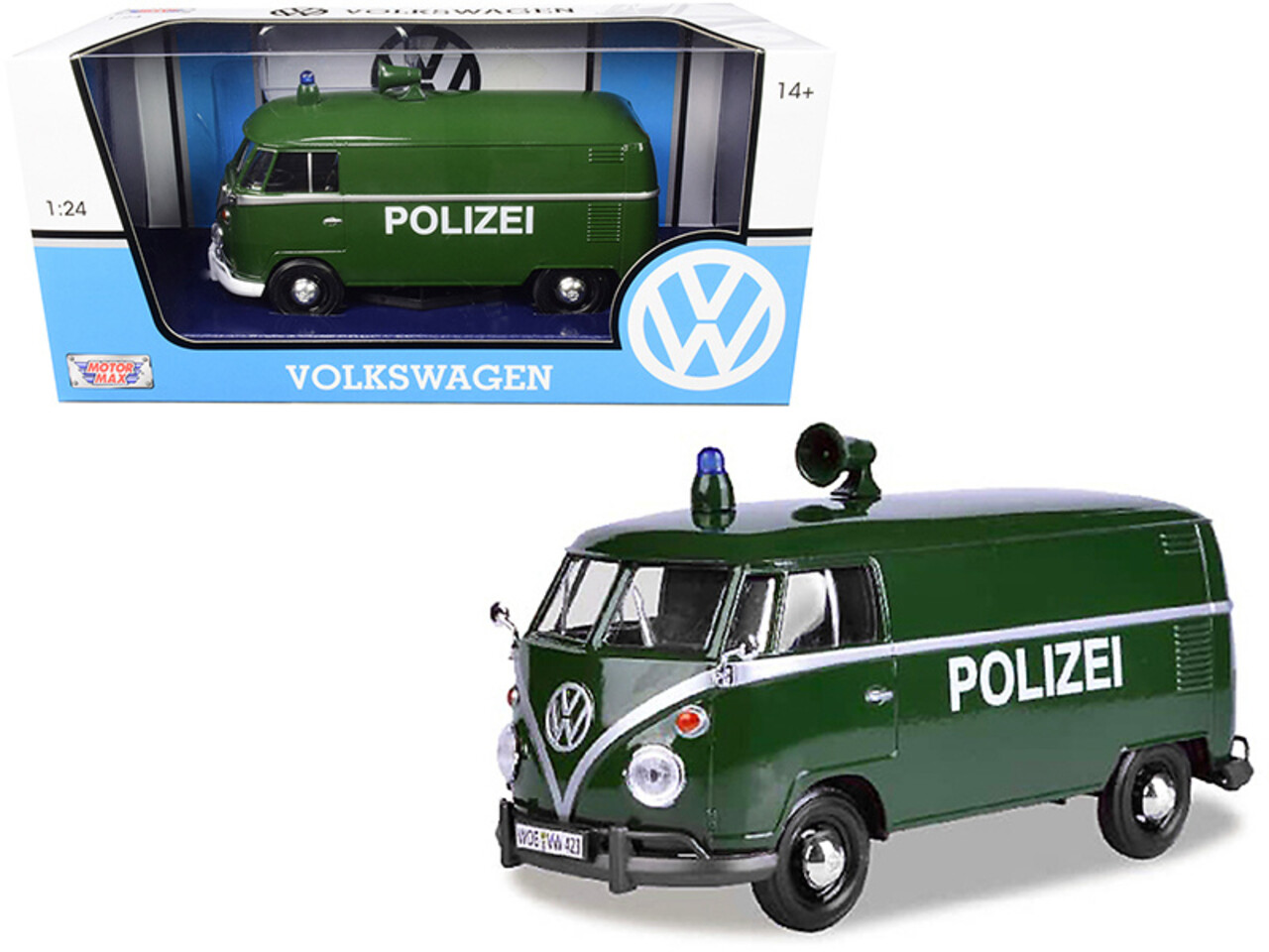 Volkswagen Volkswagen T1 (Type 2) Delivery Van Polizei - 1:24 - Motor Max