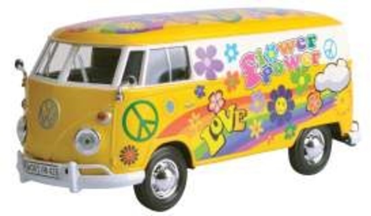Volkswagen Volkswagen T1 (Type 2) Delivery Van Flower Power - 1:24 - Motor Max