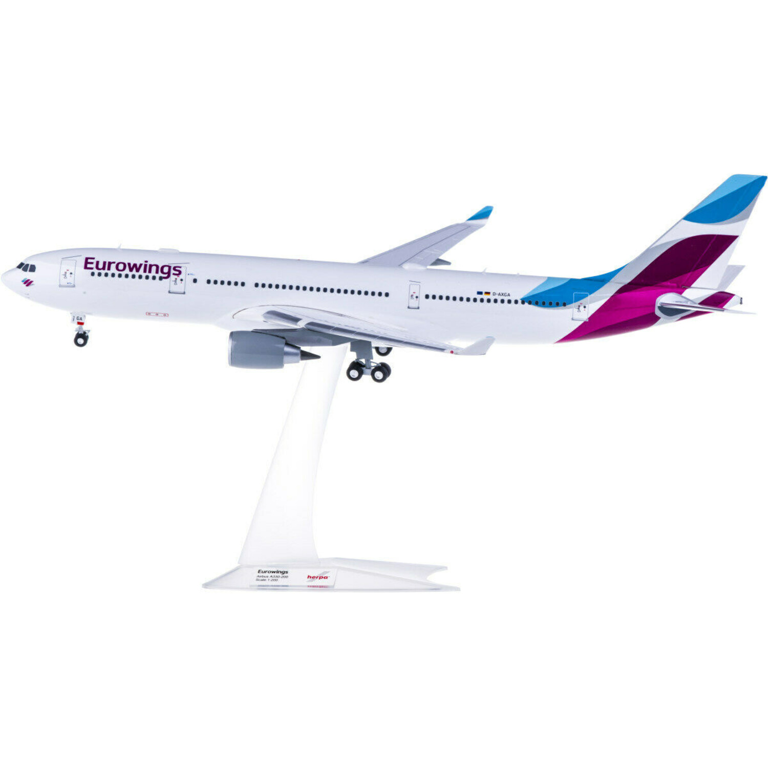 1/400  ユーロウィングス航空　エアバスＡ－３３０－２００　Ｄ－ＡＸＧＡ 1/400 ユーロウィングス航空エアバスA－330－200D－AXGA