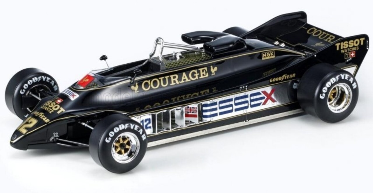 Formule 1 Lotus 88B #12 Courage Essex 1981 Nigel Mansell + Showcase - 1:18 - GP Replicas