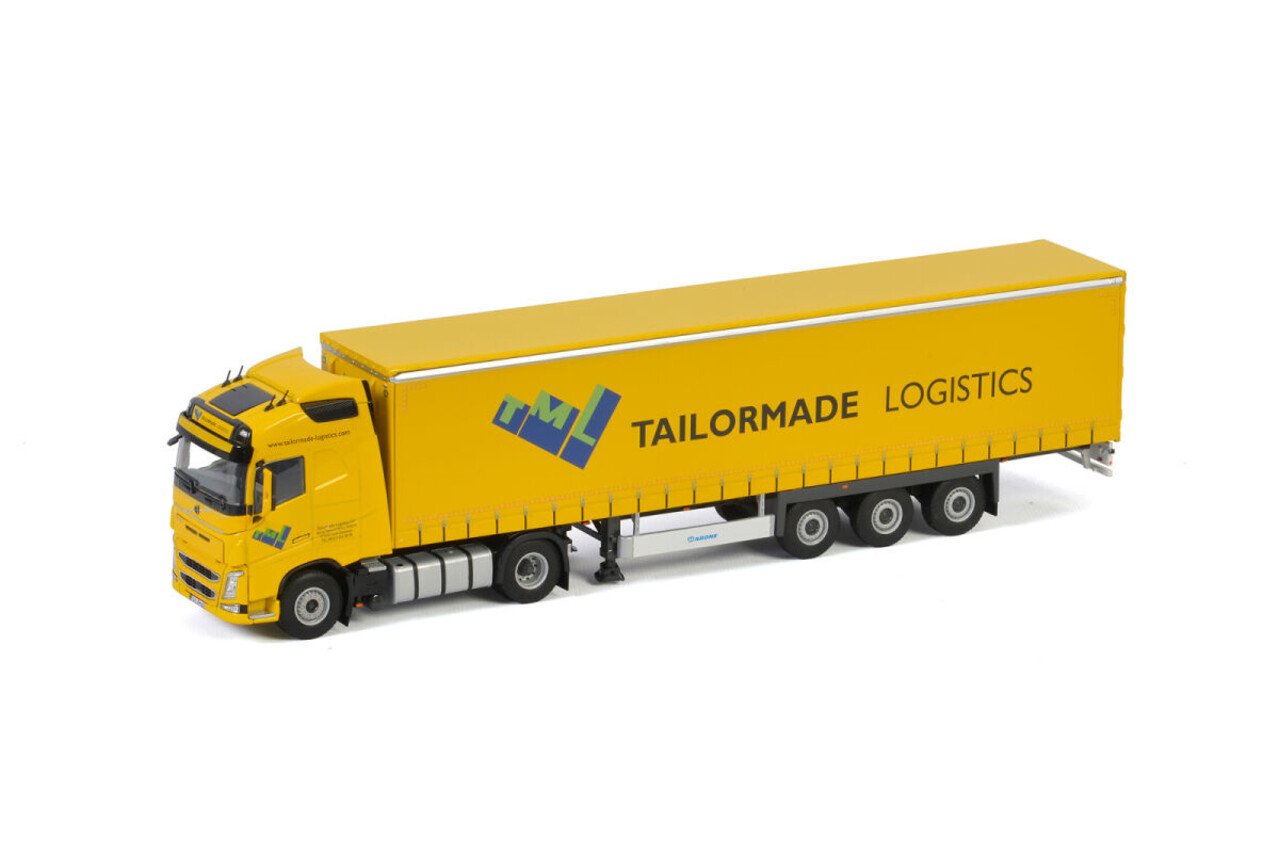 Volvo Volvo FH4 Globetrotter 4x2 + Curtainside Semitrailer 3 Axle 'Tailormade Logistics' - 1:50 - WSI Models