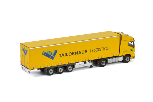 Volvo Volvo FH4 Globetrotter 4x2 + Curtainside Semitrailer 3 Axle 'Tailormade Logistics' - 1:50 - WSI Models