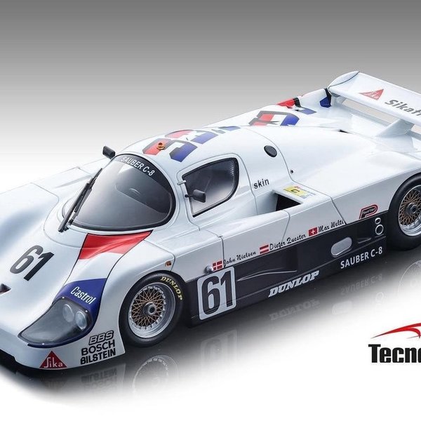 Sauber Sauber C8 Mercedes M117 5.0L Turbo V8 #61 Team Sauber Racing 24H Le  Mans 1985 - 1:18 - Tecnomodel Mythos