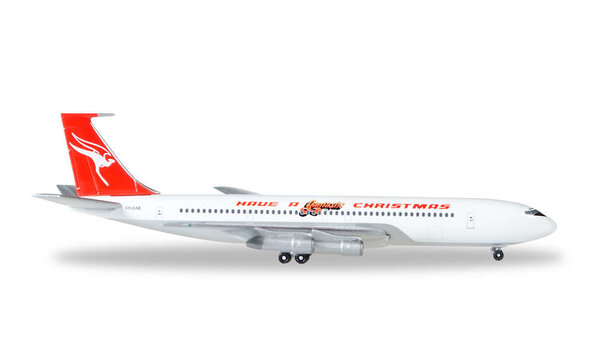 Boeing Boeing 707-300C 'Qantas VH-EAB: Have a Qantastic Christmas' - 1:500 - Herpa Boeing Boeing 707-300C 'Qantas VH-EAB: Have a Qantastic Christmas' - 1:500 - Herpa