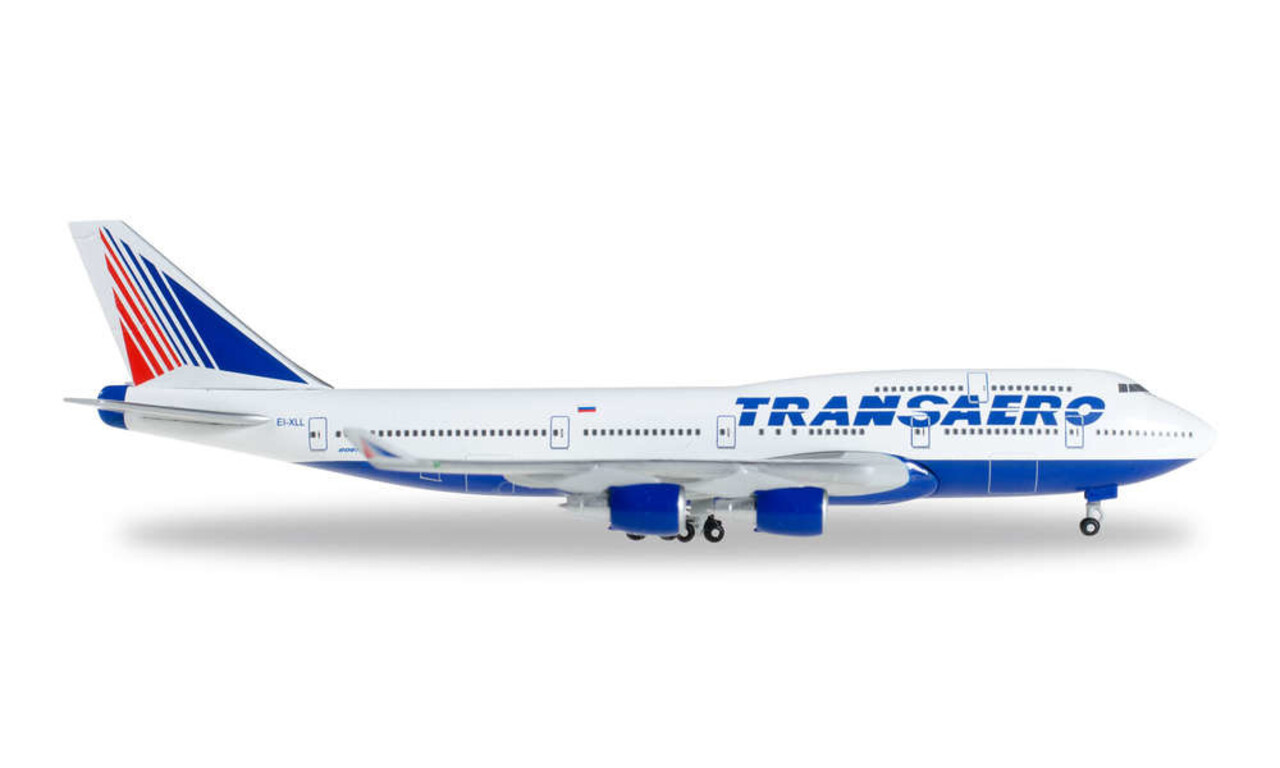 Boeing Boeing 747-400 'Transaero Airlines EI-XLL' - 1:500 - Herpa Boeing Boeing 747-400 'Transaero Airlines EI-XLL' - 1:500 - Herpa