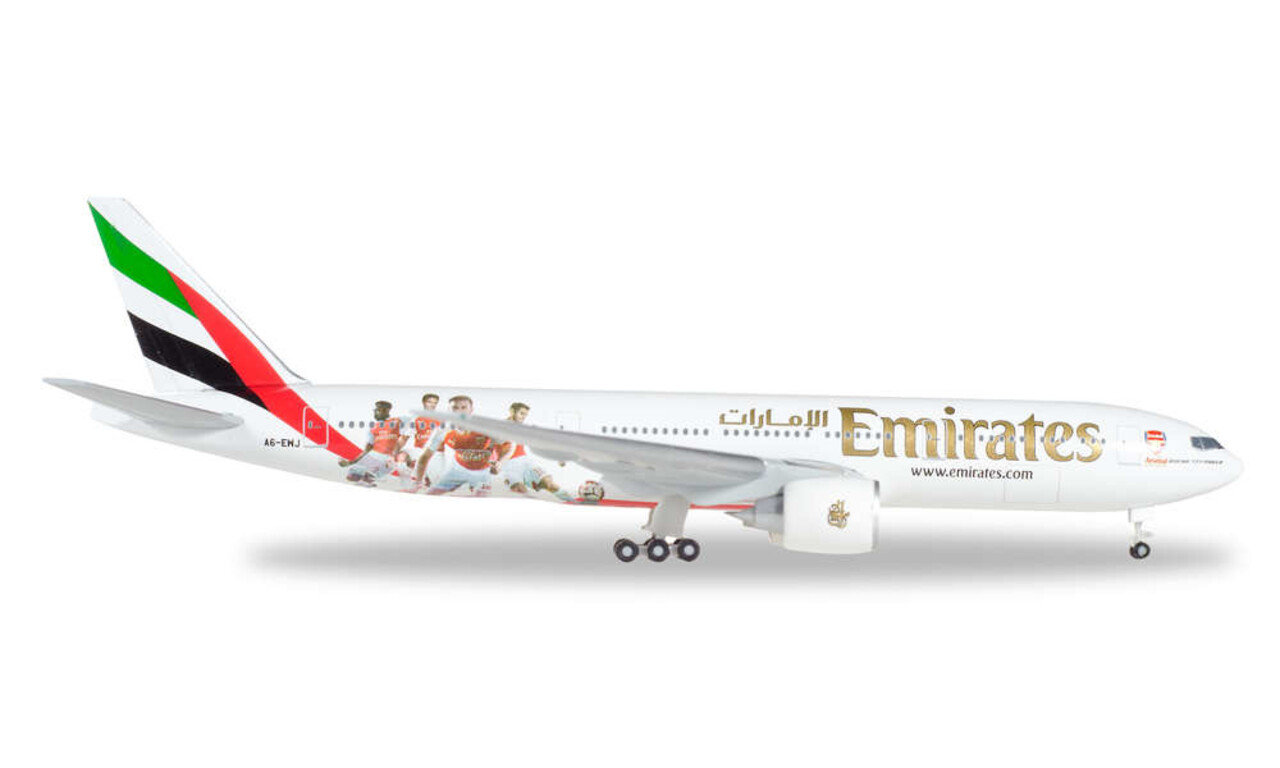 Boeing Boeing 777-200LR 'Emirates A6-EWJ Arsenal' - 1:500 - Herpa Boeing Boeing 777-200LR 'Emirates A6-EWJ Arsenal' - 1:500 - Herpa