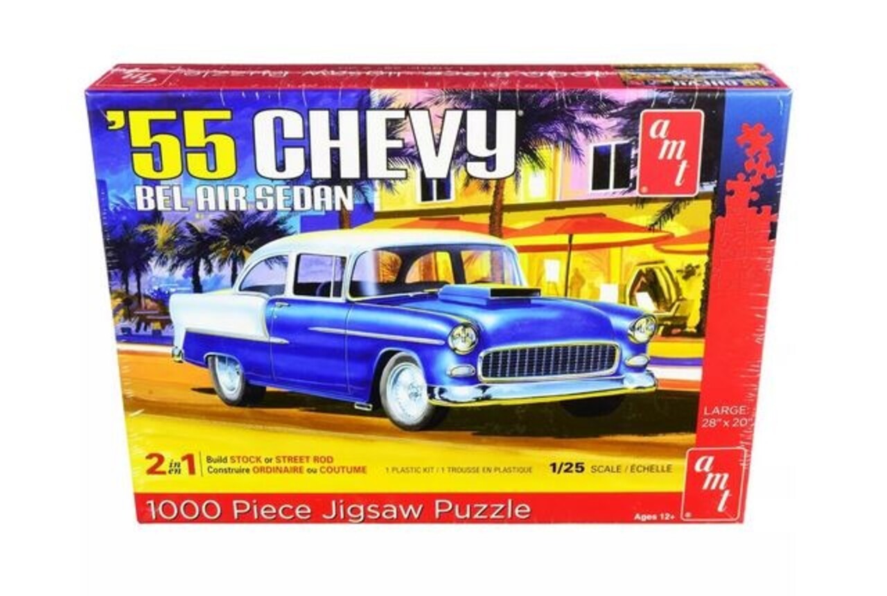AMT Jigsaw Puzzle Chevy Bel Air Sedan 1955 - 1:25 - AMT