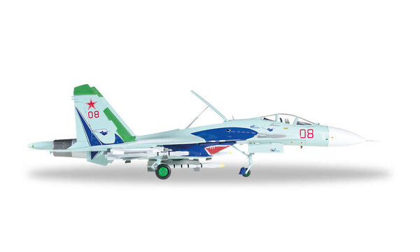 Sukhoi Sukhoi SU-27 'Russian Air Force 08 Red Lipetsk Shark' - 1:72 - Herpa Sukhoi Sukhoi SU-27 'Russian Air Force 08 Red Lipetsk Shark' - 1:72 - Herpa