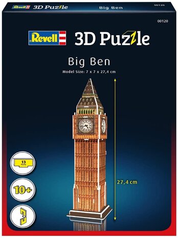 3D Puzzel Big Ben (13 Onderdelen) - Revell 3D Puzzel Big Ben (13 Onderdelen) - Revell