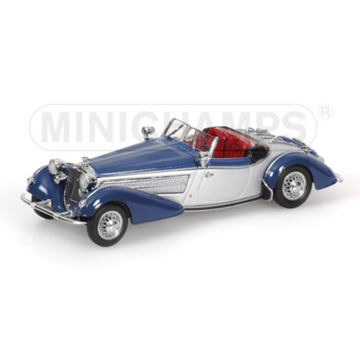 1/18 ホルヒ855 ロードスター Horch 1939 ブルー △最後1台！サン