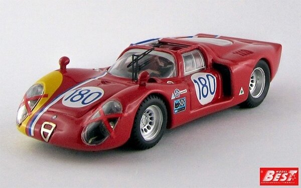 Alfa Romeo Alfa Romeo 33.2 #180 Targa Florio (Sicily) 1968 - 1:43 - Best Model Alfa Romeo Alfa Romeo 33.2 #180 Targa Florio (Sicily) 1968 - 1:43 - Best Model