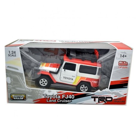 Toyota Toyota FJ40 Hard Top Off Road Version + Roof Rack 'Toyota' 1974 - 1:24 - Motor Max