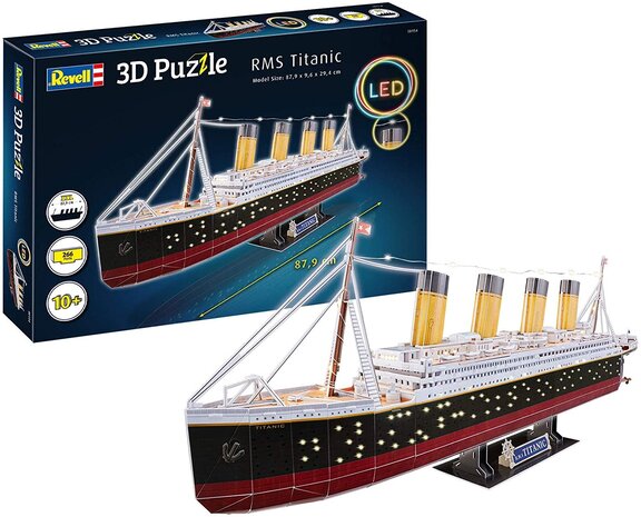3D Puzzel RMS Titanic + LED - Revell 3D Puzzel RMS Titanic + LED - Revell