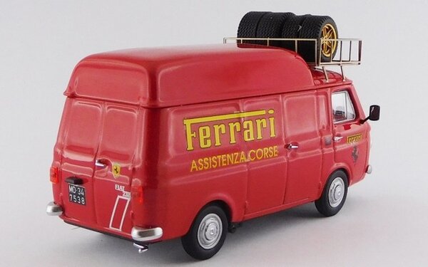 Fiat Fiat 238 Van High Roof  Assistance  Rally Team Ferrari 1970 + Roof Rack + Spare Tyres - 1:43 - Rio