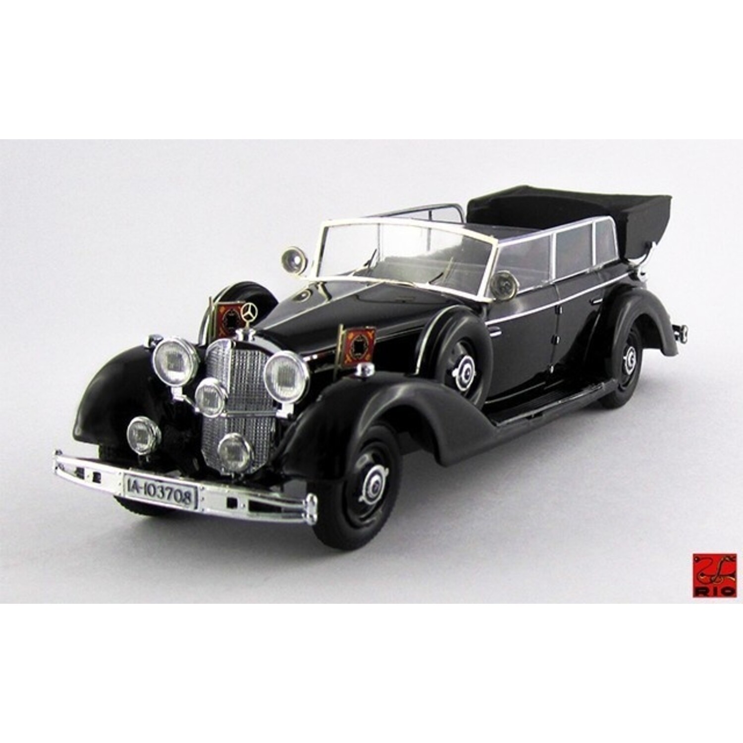 Rio Mercedes 770 Berlin Parade Sept.1937 – Mitler & Hussolini – 1/43 Neuve