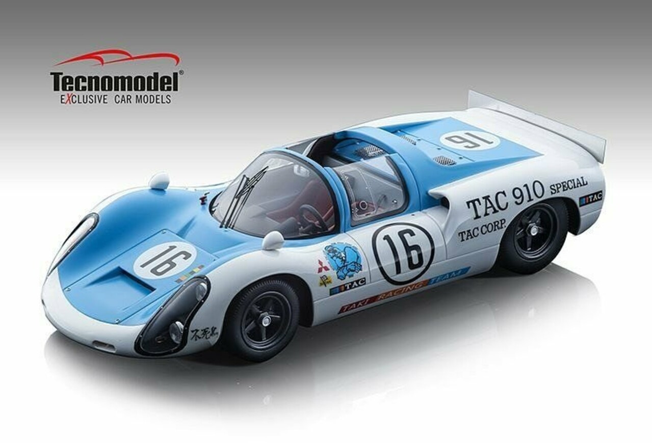 Porsche Porsche 910 #16 GP Japan 1969 - 1:18 - Tecnomodel Mythos Porsche Porsche 910 #16 GP Japan 1969 - 1:18 - Tecnomodel Mythos