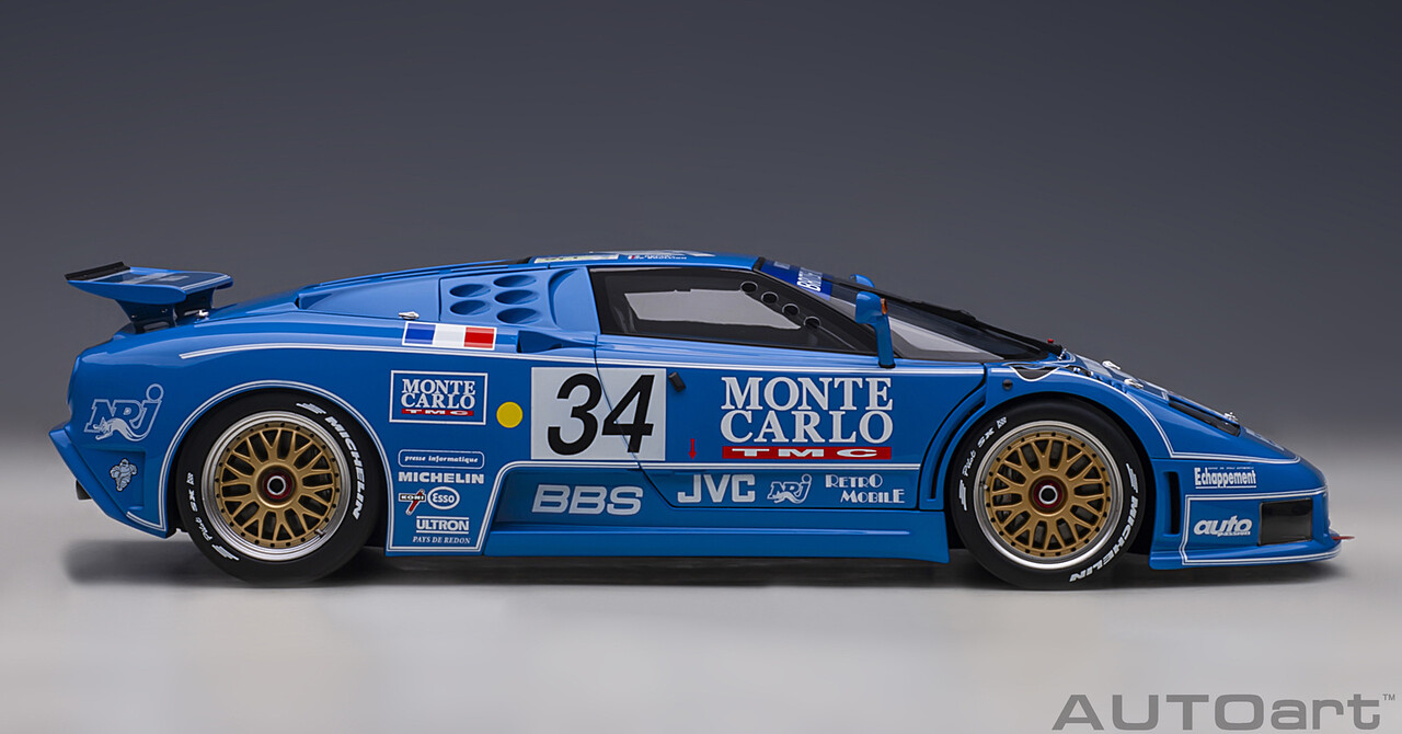 Bugatti Bugatti EB110 LM #34 24H Le Mans 1994 - 1:18 - AUTOart Bugatti Bugatti EB110 LM #34 24H Le Mans 1994 - 1:18 - AUTOart