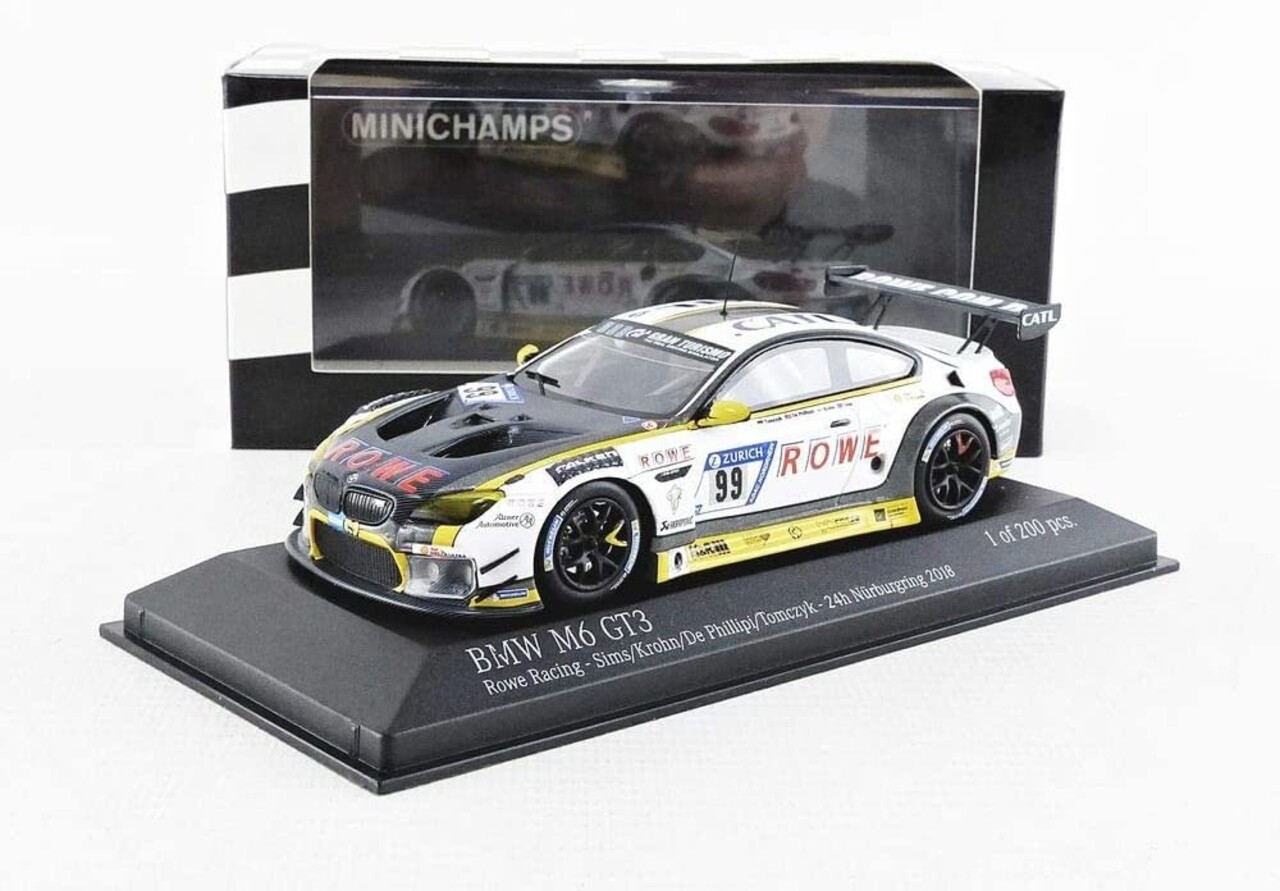 BMW BMW M6 GT3 #99 Rowe Racing 24h Nürburgring 2018 - 1:43 - Minichamps BMW BMW M6 GT3 #99 Rowe Racing 24h Nürburgring 2018 - 1:43 - Minichamps