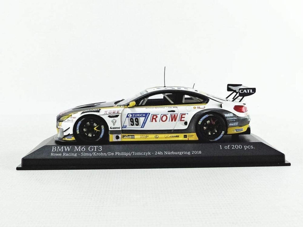 BMW BMW M6 GT3 #99 Rowe Racing 24h Nürburgring 2018 - 1:43 - Minichamps BMW BMW M6 GT3 #99 Rowe Racing 24h Nürburgring 2018 - 1:43 - Minichamps