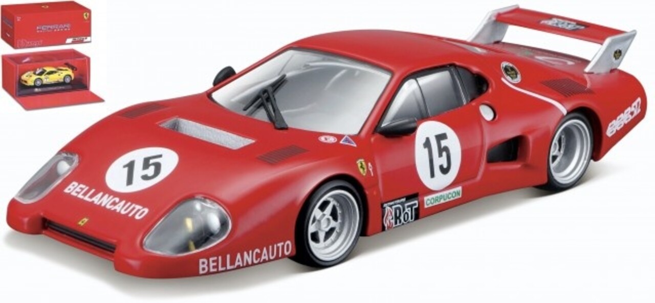 Ferrari Ferrari 512 BB II Serie #15 1000Km Monza 1981 - 1:43 - Bburago Ferrari Ferrari 512 BB II Serie #15 1000Km Monza 1981 - 1:43 - Bburago