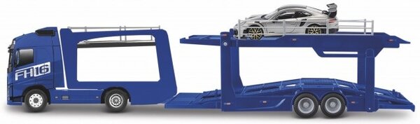 Volvo Volvo FH16 XL 750 Euro 6 4x2 Car Transporter + Car Transporter Trailer 2 axle + Porsche 911/991-2 GT2 RS Coupe 2018 - 1:43 - Bburago