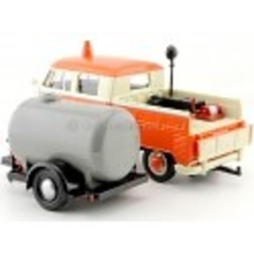 Volkswagen Volkswagen T1 (Type 2) Double Cab Road Service Pick-Up + Oil Tank Trailer 1962 - 1:24 - Motor Max