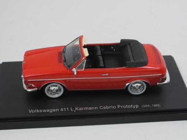 Volkswagen Volkswagen 411L Karmann Cabriolet Open Prototype Germany 1960 - 1:43 - Autocult Volkswagen Volkswagen 411L Karmann Cabriolet Open Prototype Germany 1960 - 1:43 - Autocult