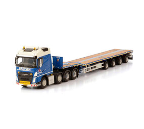 Volvo FH4 Globetrotter 8x4 + Telestep / Flat Bed Trailer 'Baetsen' - 1:50 - WSI Models Volvo FH4 Globetrotter 8x4 + Telestep / Flat Bed Trailer 'Baetsen' - 1:50 - WSI Models