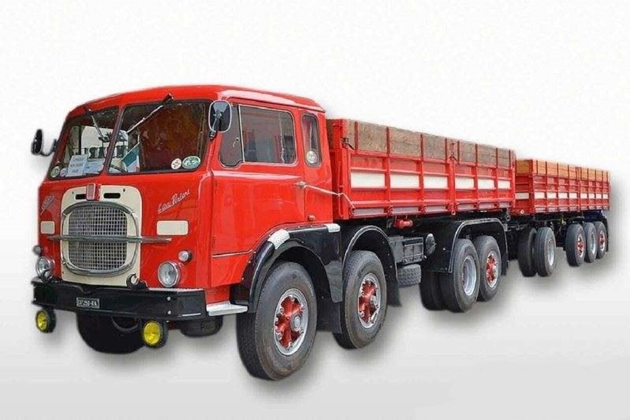 Fiat Fiat 690 N1 6x2/2 Millepiedi + 4 Achsigem Anhänger - 1:50 - Golden Oldies