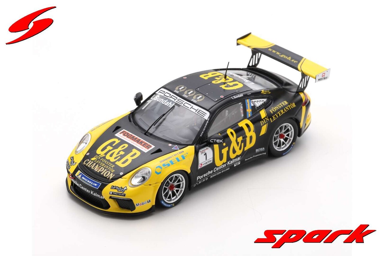 Porsche Porsche 911 GT3 Cup #1 Porsche Carrera Cup Scandinavia Champion 2020 - 1:43 - Spark Porsche Porsche 911 GT3 Cup #1 Porsche Carrera Cup Scandinavia Champion 2020 - 1:43 - Spark