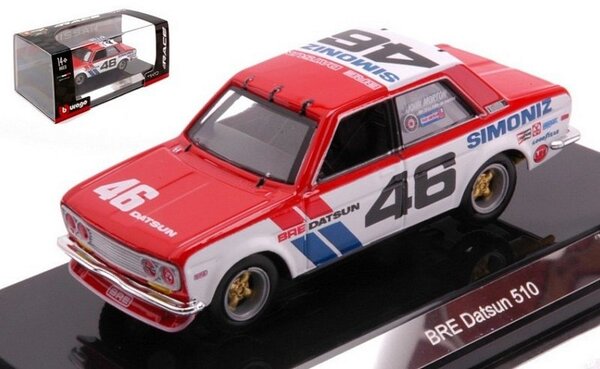 Datsun Datsun 510 BRE (Brock Racing Enterprises) #46 Racing 1972 - 1:43 - Bburago Datsun Datsun 510 BRE (Brock Racing Enterprises) #46 Racing 1972 - 1:43 - Bburago