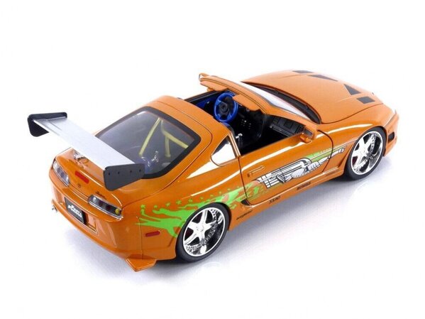 Movie Memorabilia Fast & Furious Toyota Supra 1995 (+ Brian Figure + Lights) - 1:18 - Jada Toys Movie Memorabilia Fast & Furious Toyota Supra 1995 (+ Brian Figure + Lights) - 1:18 - Jada Toys